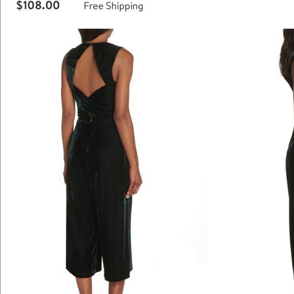 Velvet Green Jumpsuit! - Picture 2 of 7